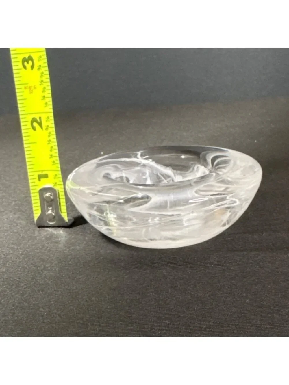 Set Of 6 Swirl Votive Candle Holders Clear Glass Decorative Round Bowls Tealight